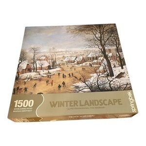 Puzzle, Winter Landscape, by Pieter Brueghel, The Younger, 1500 Pieces.